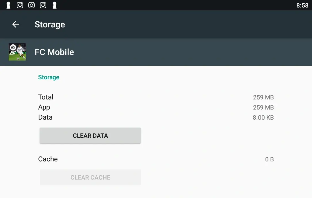 Hapus Cache Data Fc Mobile