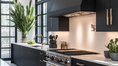 10 Inspirasi Desain Black Kitchen yang Mempesona dan Fungsional 9 10 Inspirasi Desain Black Kitchen yang Mempesona dan Fungsional