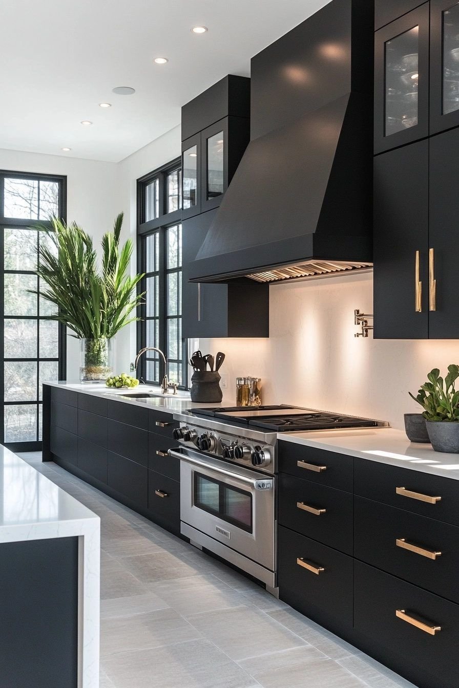 10 Inspirasi Desain Black Kitchen yang Mempesona dan Fungsional 1